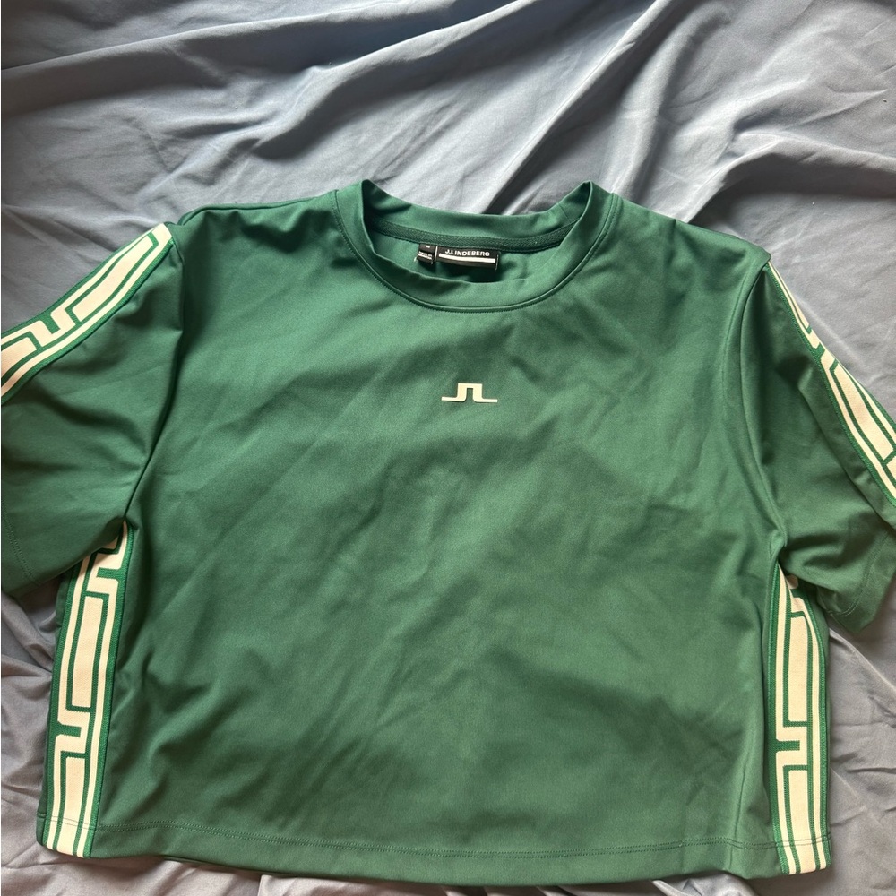 J.Lindeberg Green Top with White Details Size Medium